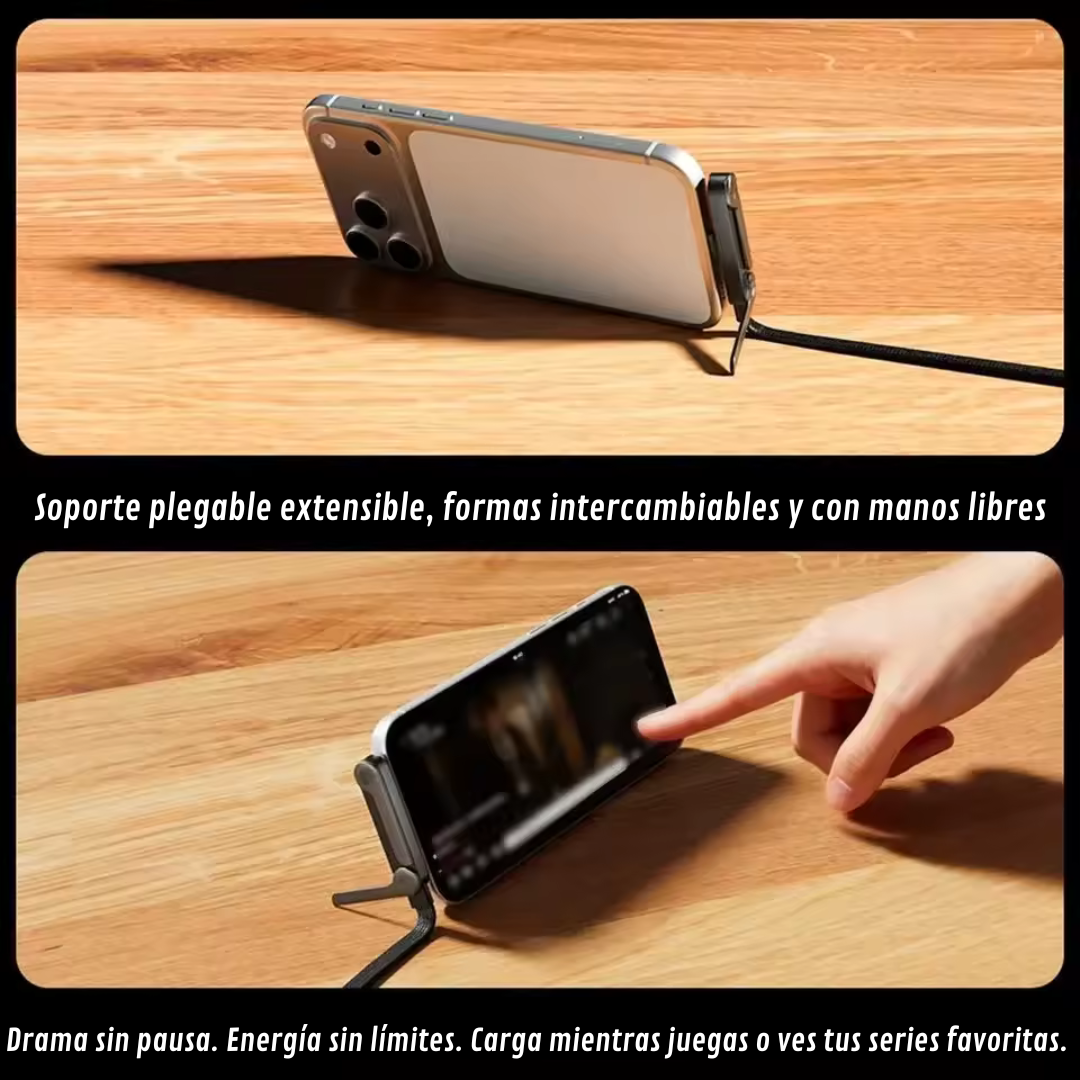 Cable Tipo C, con Soporte con Hasta 240W