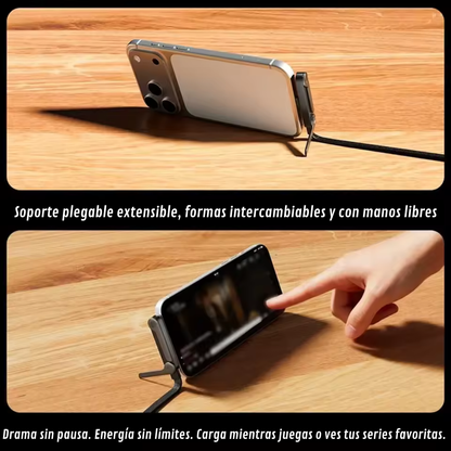 Cable Tipo C, con Soporte con Hasta 240W